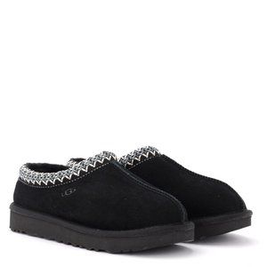 UGG Tasman Black Wool Suede Slippers